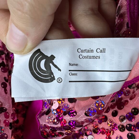Curtain Call Costumes Pink Peach Paradise Sequin Tulle Dance Recital Dress CSM - Picture 16 of 16